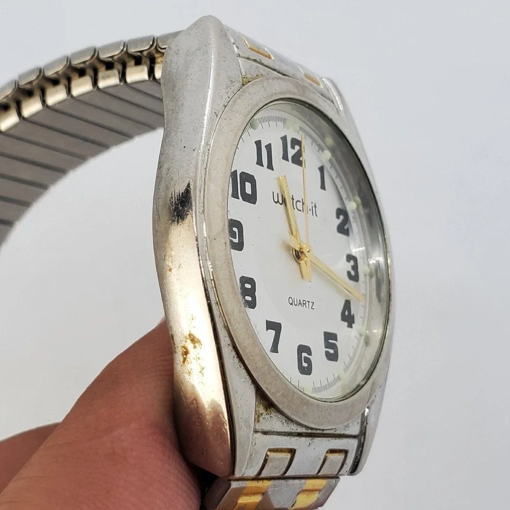 Men's Watch 36MM Gray Dial‎ Gray Gold Tone Bracelet Band 6